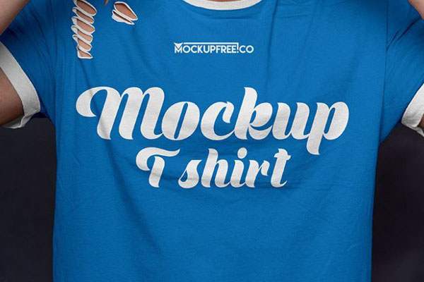 Front View Man Wearing T-shirt and Sunglasses Mockup