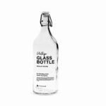 Front View Minimalistic Glass Bottle with Swing Cap Mockup