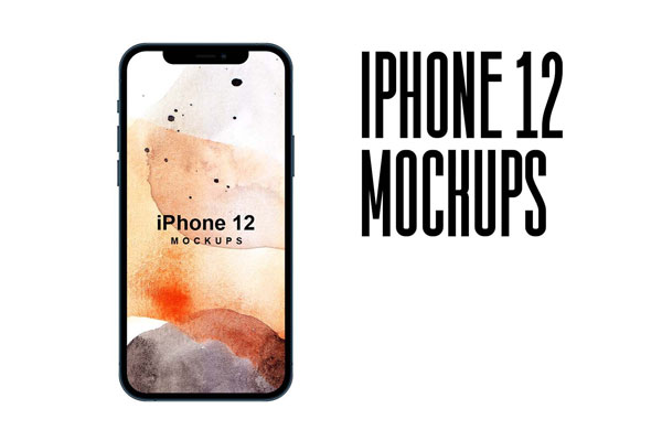 Front View Minimalistic Stand-up iPhone 12 Mockup