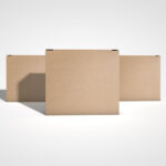 Front View Mockup of 3 Standing Product Delivery Boxes