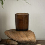 Front View Mockup of Candle on Stone