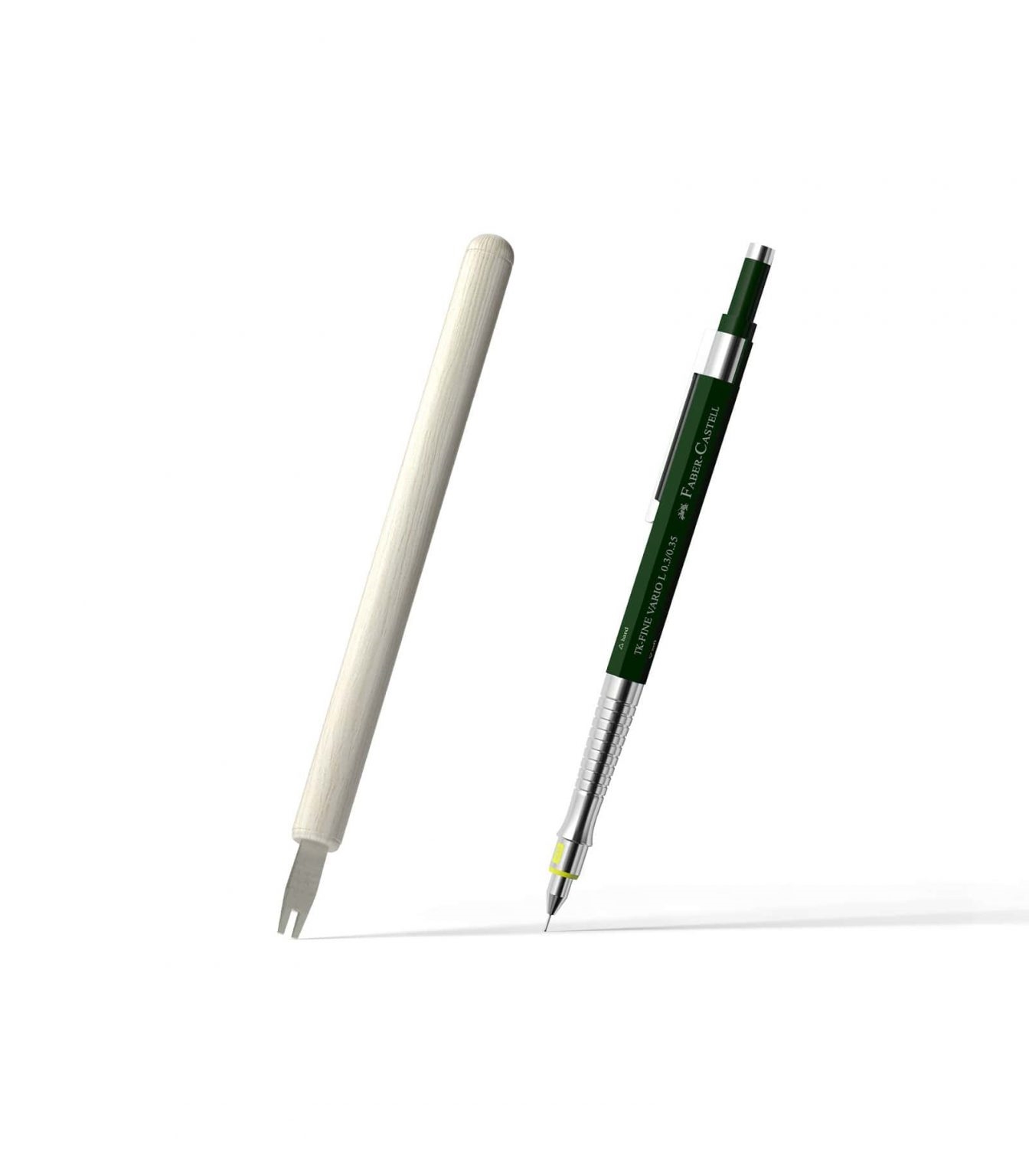 Front View of 2 floating Lettering Pens Mockup FREE PSD