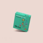 Front View of 2 Floating Square Box Packaging Mockups
