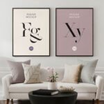 Front View of 2 House Decoration Posters Mockup