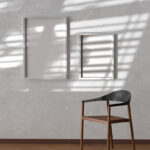 Front View of 2 Indoor Wall Frames Mockup