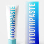 Front View of 2 Toothpaste Tube and Packaging Box Mockups