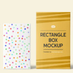 Front View of 2 Vertical Boxes Mockup