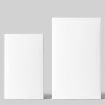 Front View of 2 Vertical Boxes Mockup