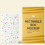 Front View of 2 Vertical Boxes Mockup