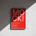 Front View of 3 Square Street City Light Poster Mockups
