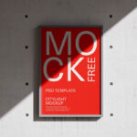 Front View of 3 Square Street City Light Poster Mockups