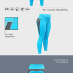 Front View of 3 Women’s Plus Size Legging Mockups