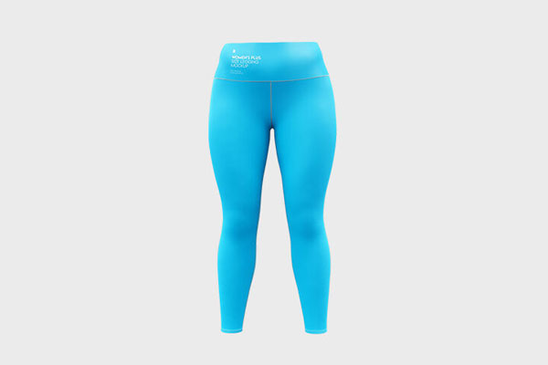 Front View of 3 Women’s Plus Size Legging Mockups