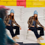 Front View of 4 Urban Wrinkled Posters Mockup