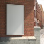 Front View of a Big Urban Framed Poster Mockup