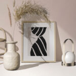 Front View of a Boho Interior Frame Mockup