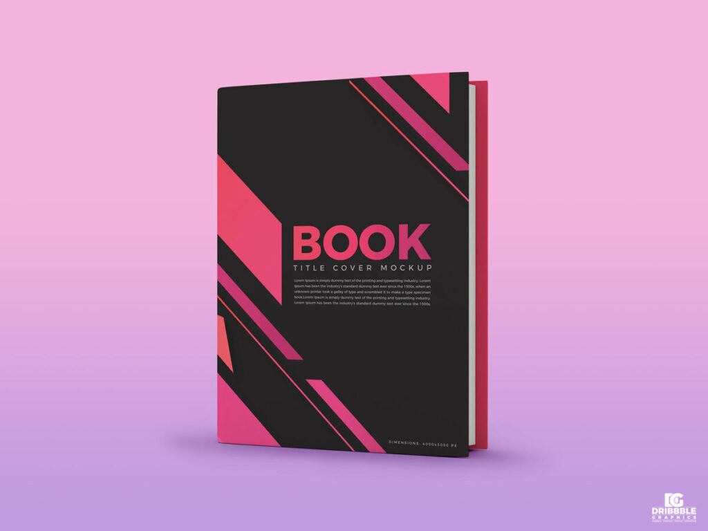 Front View of a Book Cover Mockup