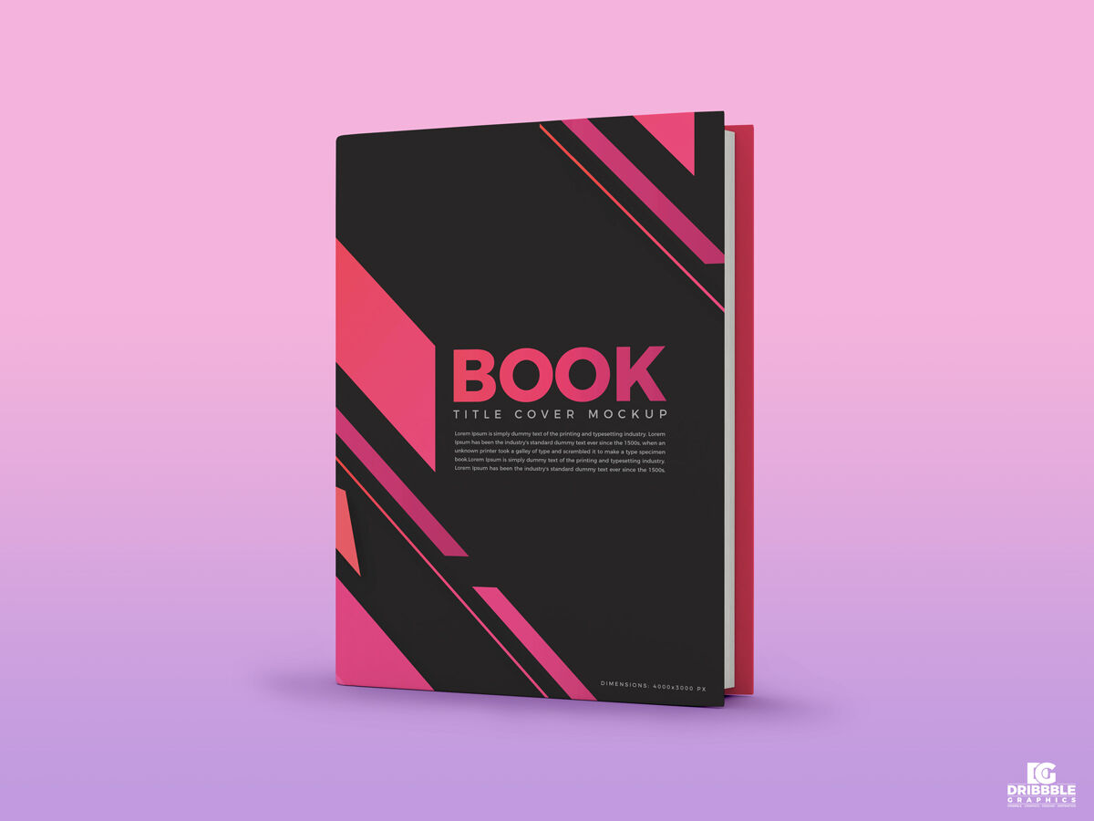 Front View of a Book Cover Mockup FREE PSD