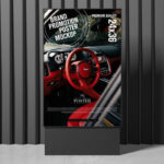 Front View of a Branding Poster Mockup