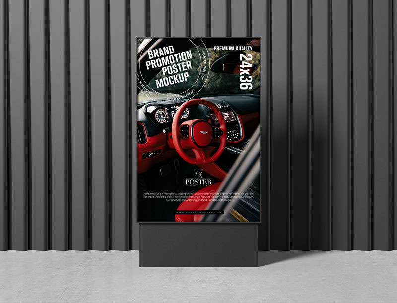 Front View of a Branding Poster Mockup