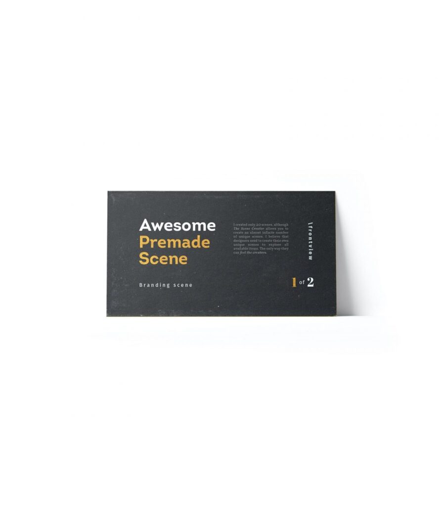 Front View of a Business Card Mockup