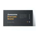 Front View of a Business Card Mockup