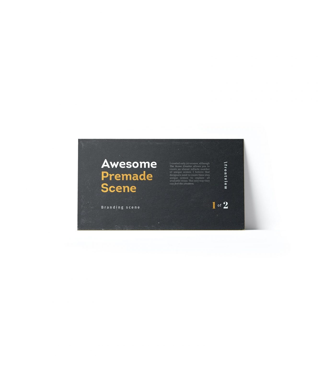 Front View of a Business Card Mockup FREE PSD