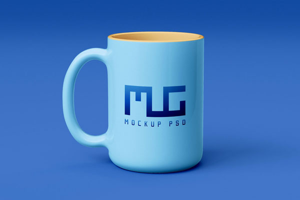 Front View of a Ceramic Coffee Mug Mockup