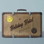 Front View of a Classic Brown Suitcase Mockup