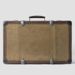 Front View of a Classic Brown Suitcase Mockup