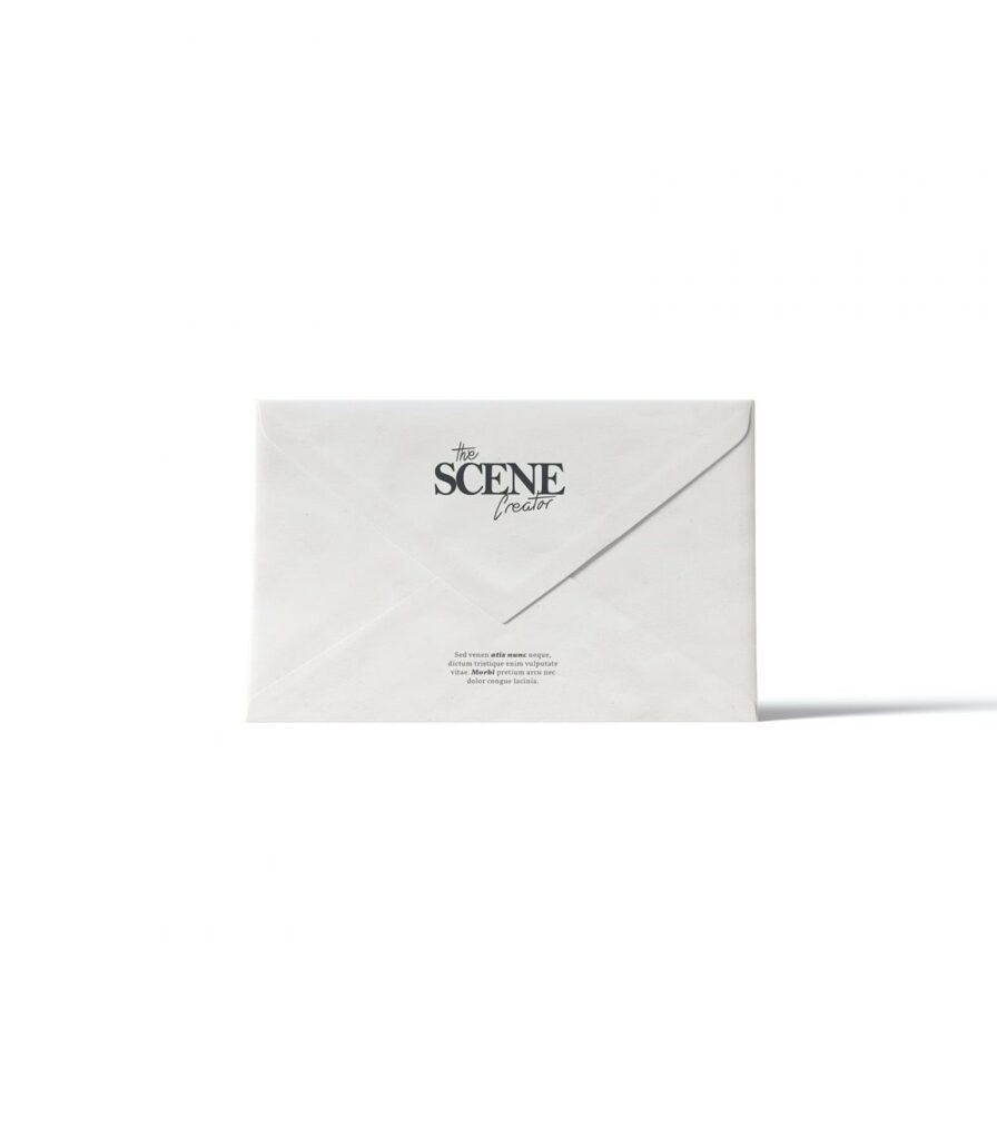 Front View of a Classic Closed Envelope Mockup