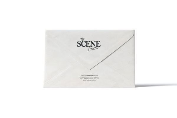 Front View of a Classic Closed Envelope Mockup