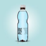 Front View of a Clear Plastic Bottle Mockup