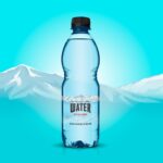 Front View of a Clear Plastic Bottle Mockup