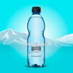 Front View of a Clear Plastic Bottle Mockup
