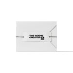 Front View of a Closed Envelope with a Tag on Rope Mockup