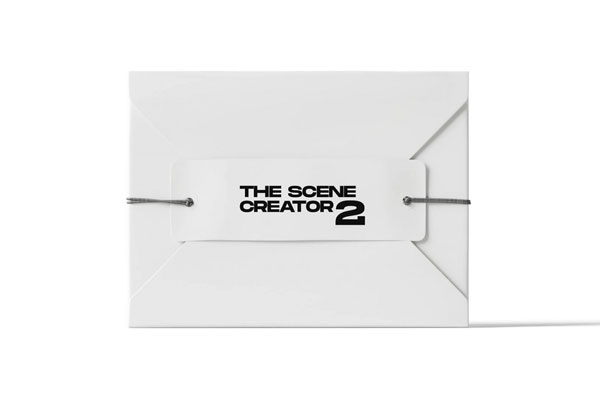 Front View of a Closed Envelope with a Tag on Rope Mockup
