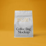 Front View of a Coffee Bag Mockup