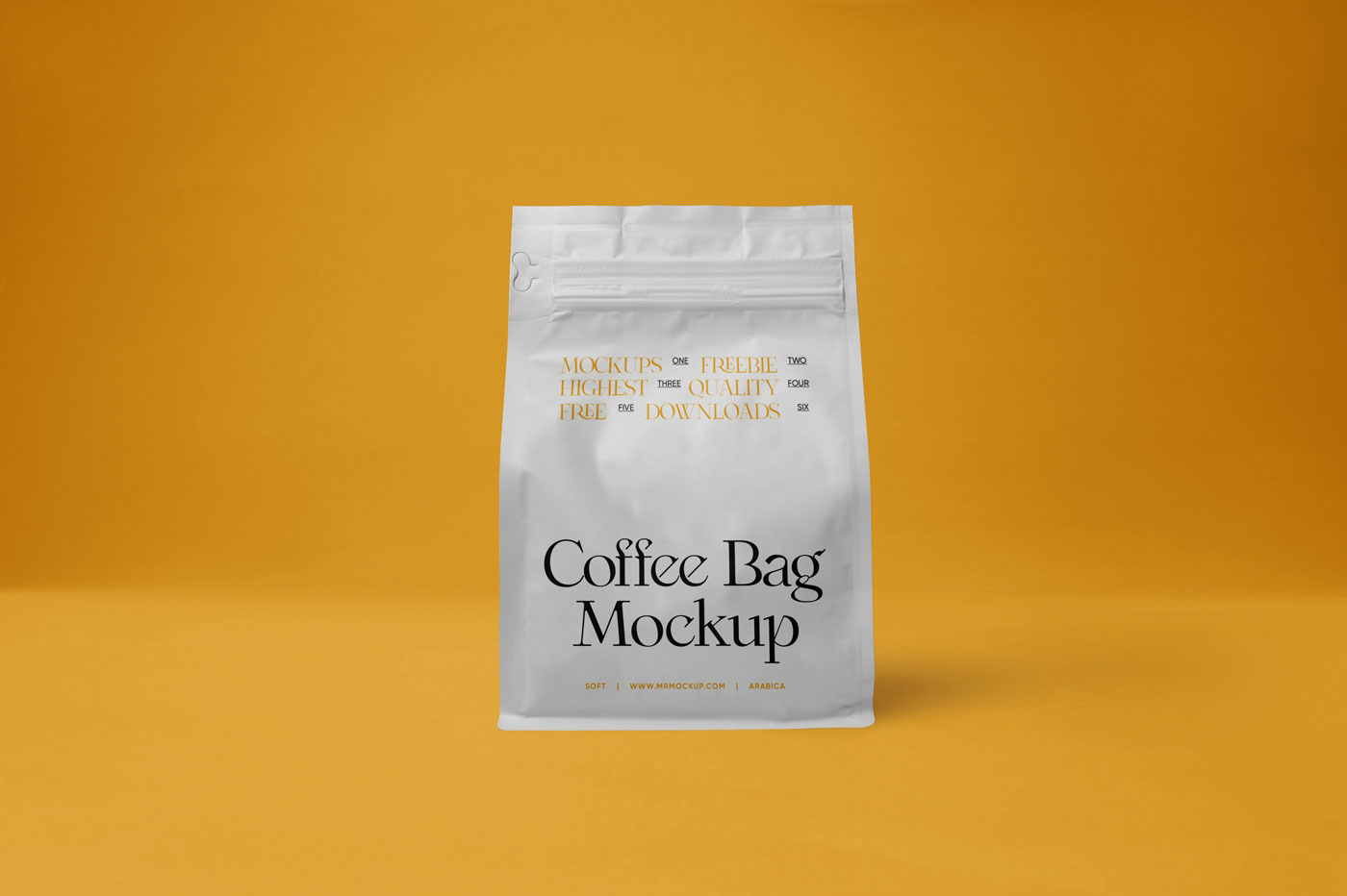 Front View of a Coffee Bag Mockup FREE PSD