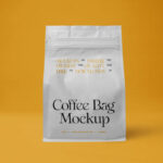 Front View of a Coffee Bag Mockup
