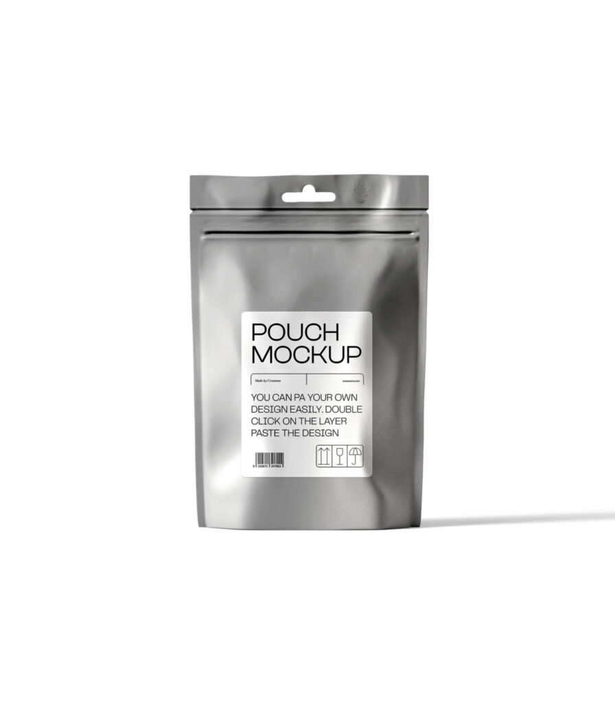 Front View of a Coffee Packaging Pouch Mockup