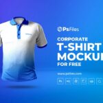 Front View of a Collared T-Shirt Mockup