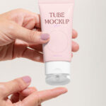 Front View of a Cosmetic Cream Tube Mockup