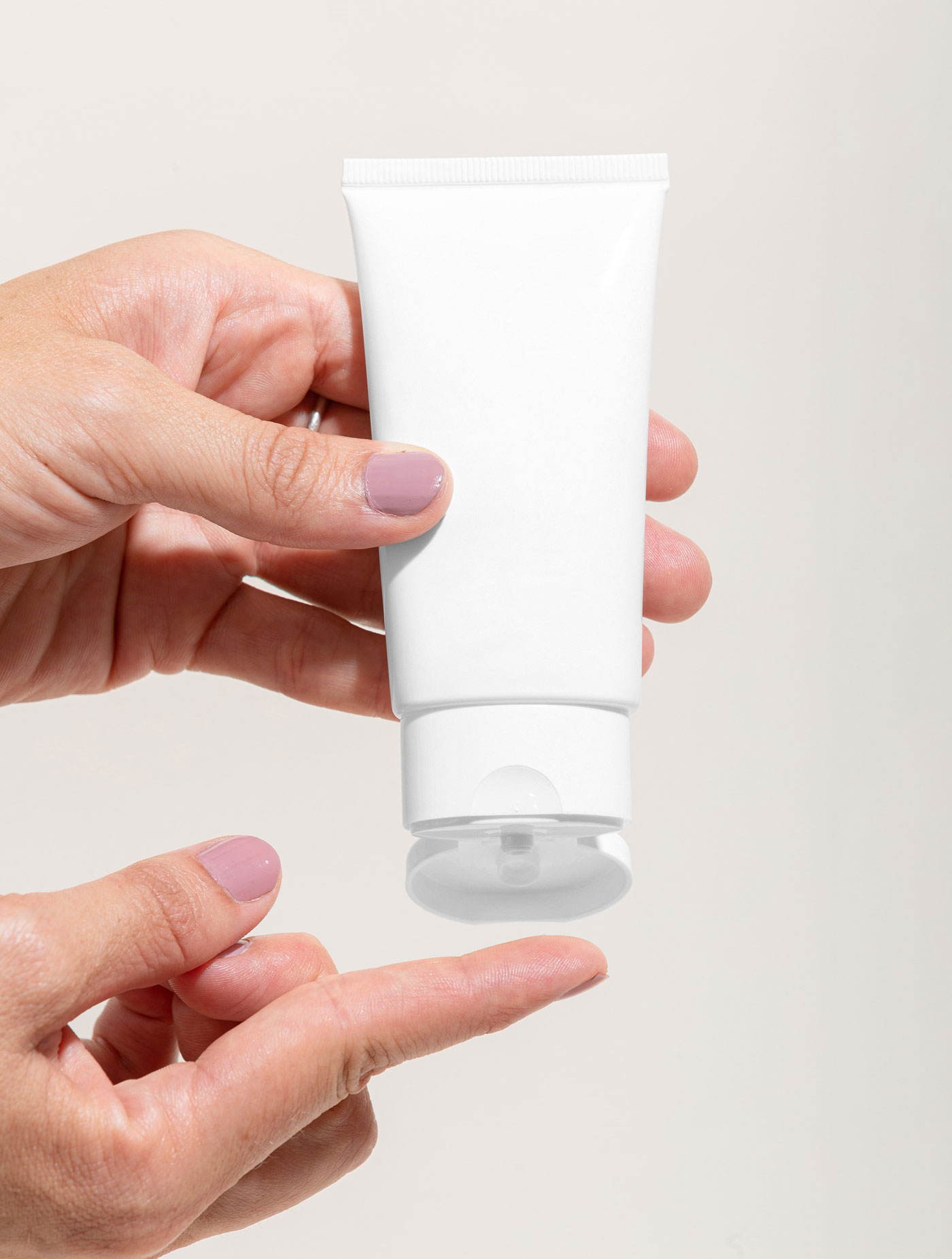 Front View of a Cosmetic Cream Tube Mockup FREE PSD