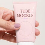 Front View of a Cosmetic Cream Tube Mockup