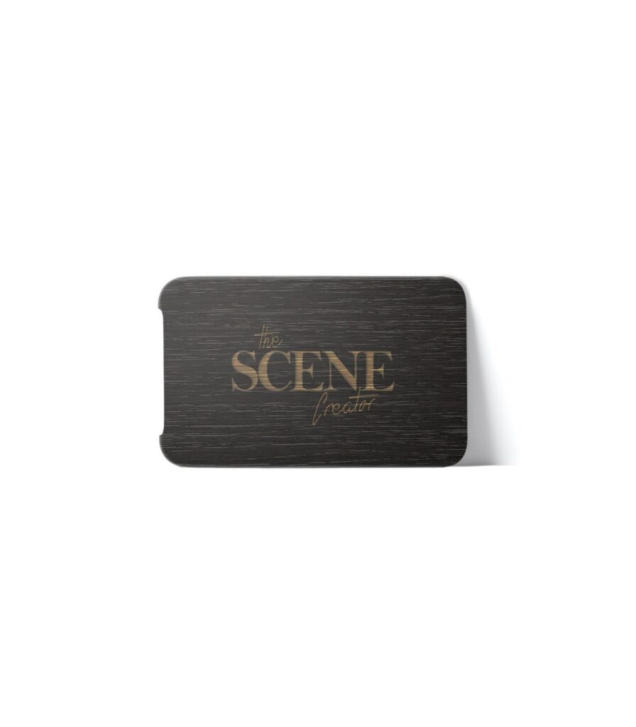 Front View of a Curved Edge Card Holder Mockup