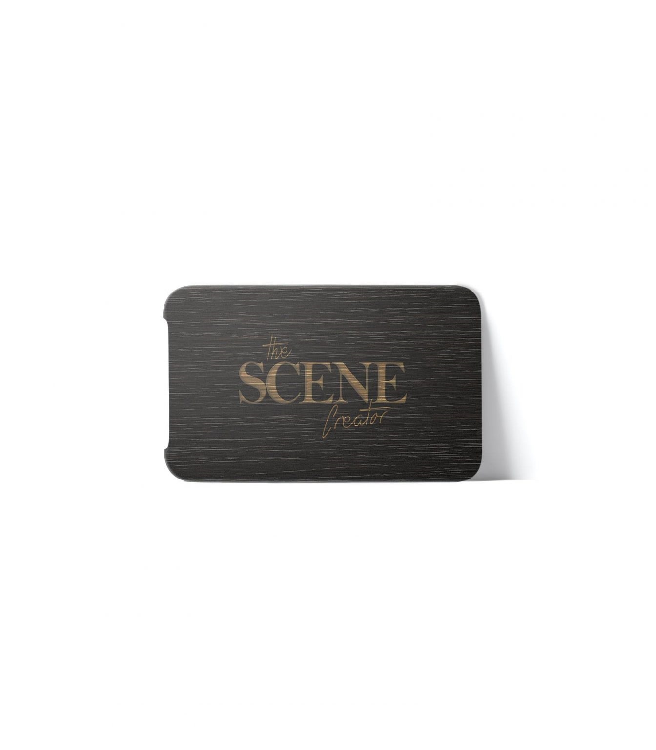 Front View of a Curved Edge Card Holder Mockup FREE PSD