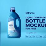 Front View of a Detergent Liquid Bottle Mockup