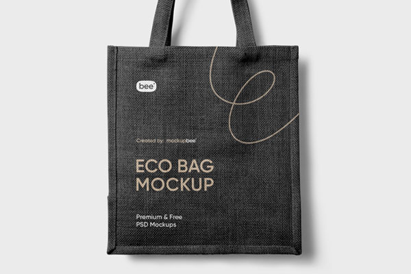 Front View of a Eco Tote Bag Mockup
