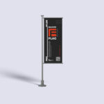 Front View of a Flag Banner Mockup